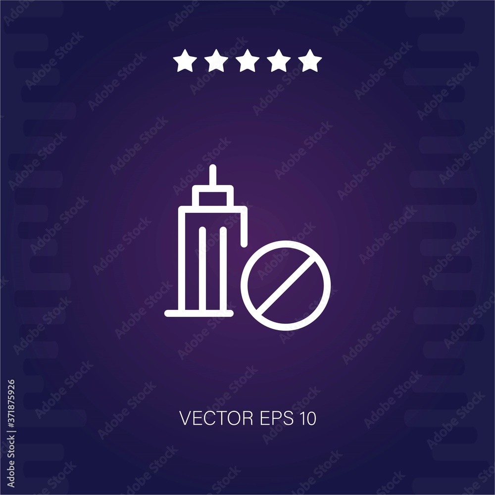not permitted vector icon modern illustration not permitted vector icon modern illustration