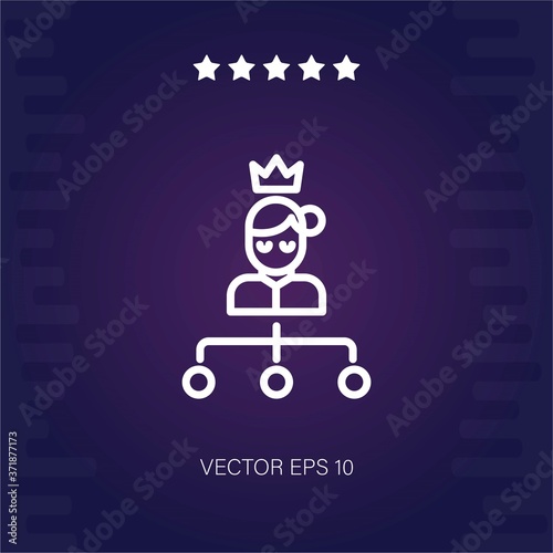 hierarchical structure vector icon modern illustration