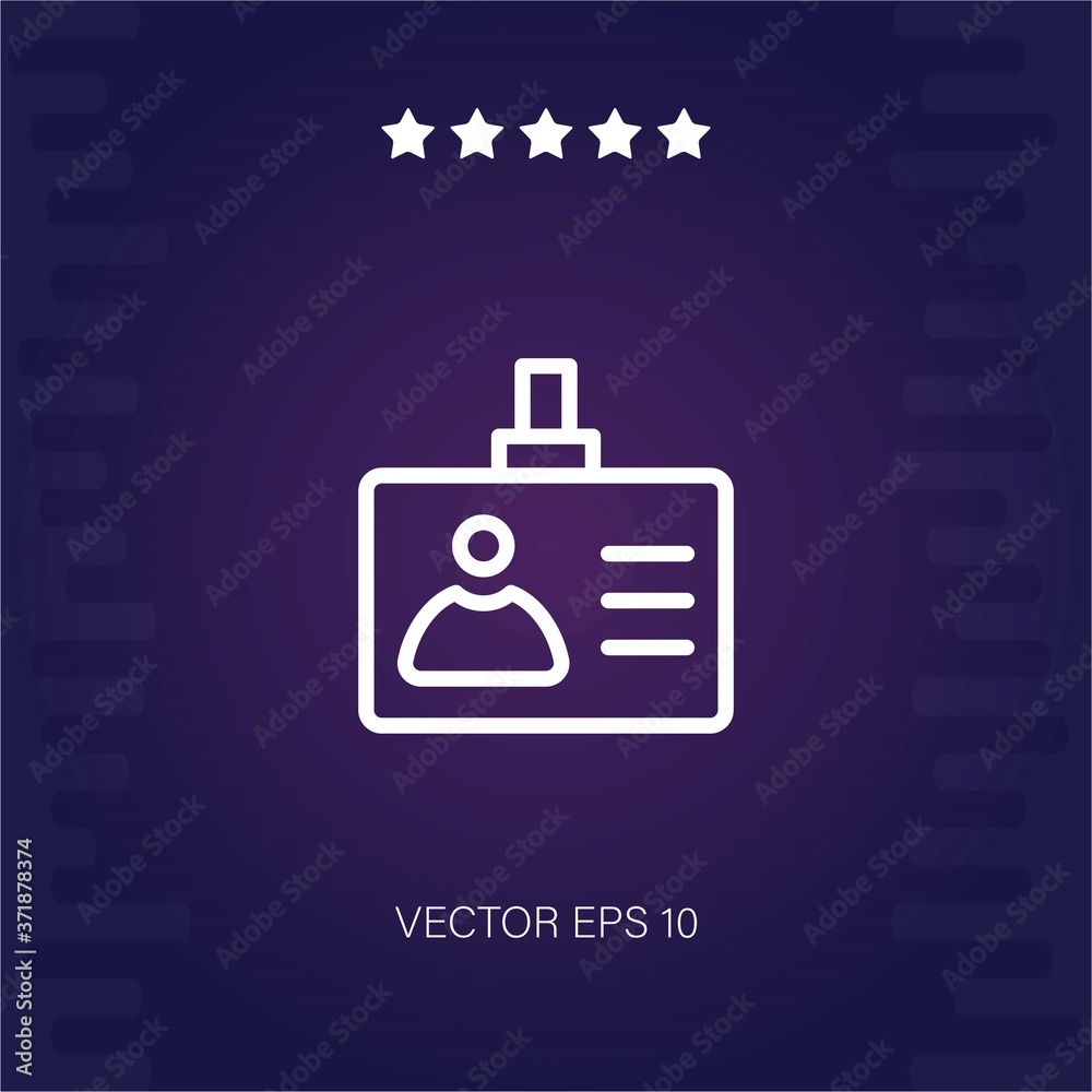id card vector icon modern illustration id card vector icon modern illustration
