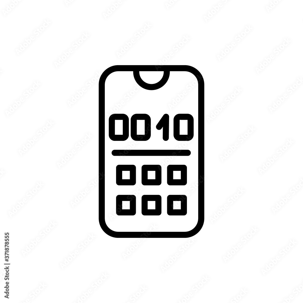 Calendar smartphone clock icon. Simple line, outline vector elements of almanac icons for ui and ux, website or mobile application