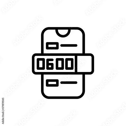 Calendar smartphone clock icon. Simple line, outline vector elements of almanac icons for ui and ux, website or mobile application