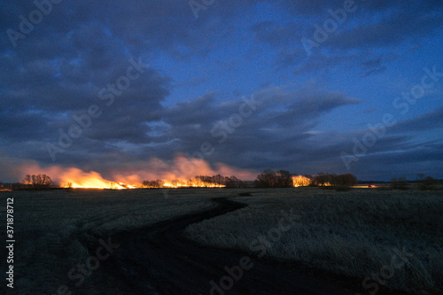 sunset on the road