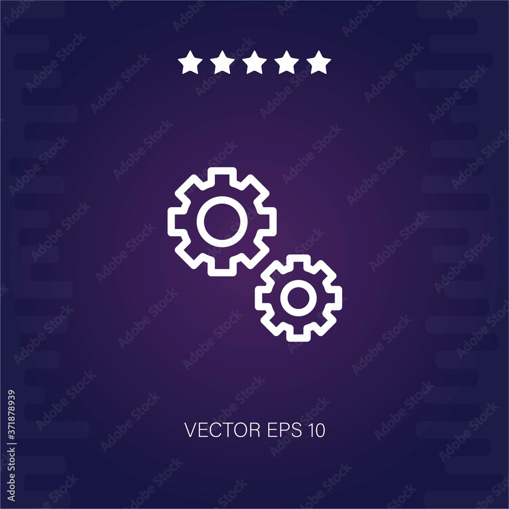 gears vector icon modern illustration