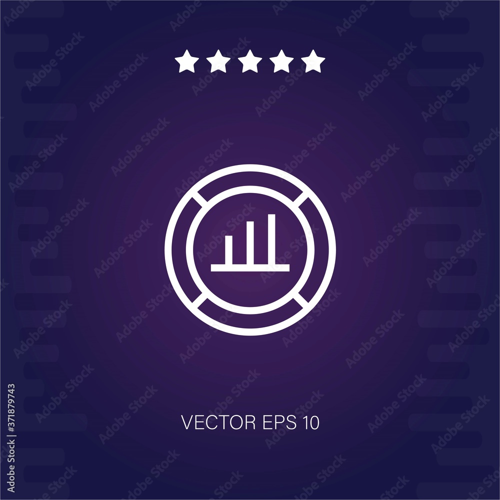 bar chart vector icon modern illustration bar chart vector icon modern illustration