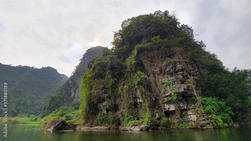 Trang An - Vietnam canoe ride next t Skull Island film site for King Kong movie