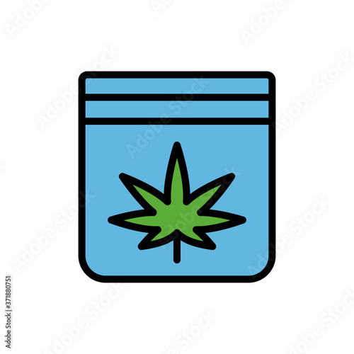 Marijuana package icon. Simple color with outline vector elements of herbal drugs icons for ui and ux, website or mobile application