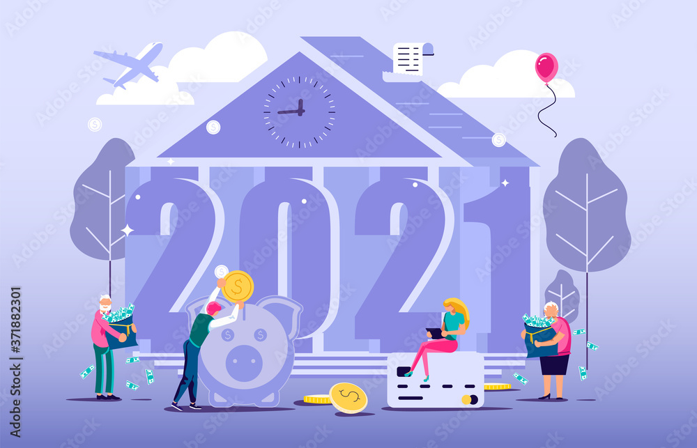 Fototapeta premium 2021 banner template