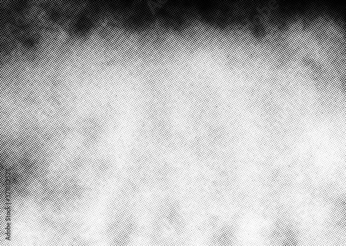 Gradient halftone vector texture overlay. Monochrome abstract splattered background.
