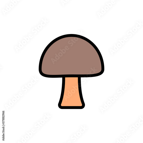 Mushroom icon. Simple color with outline vector elements of vegetarian food icons for ui and ux, website or mobile application