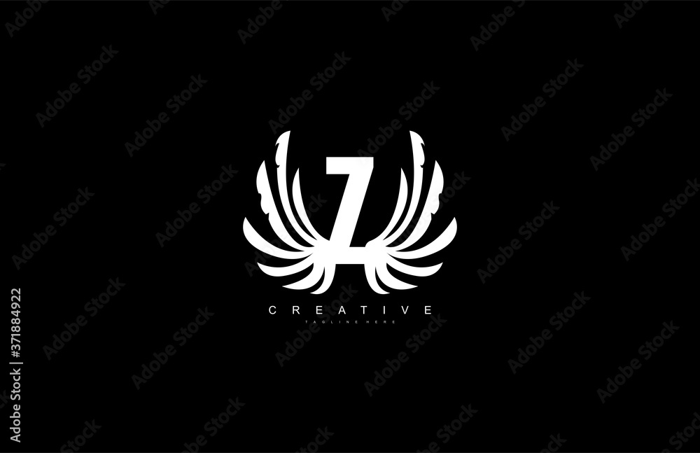 Design Z Letter Linked Modern Wings Monogram Logo