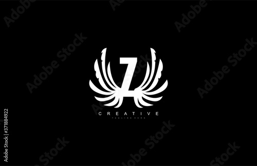 Design Z Letter Linked Modern Wings Monogram Logo