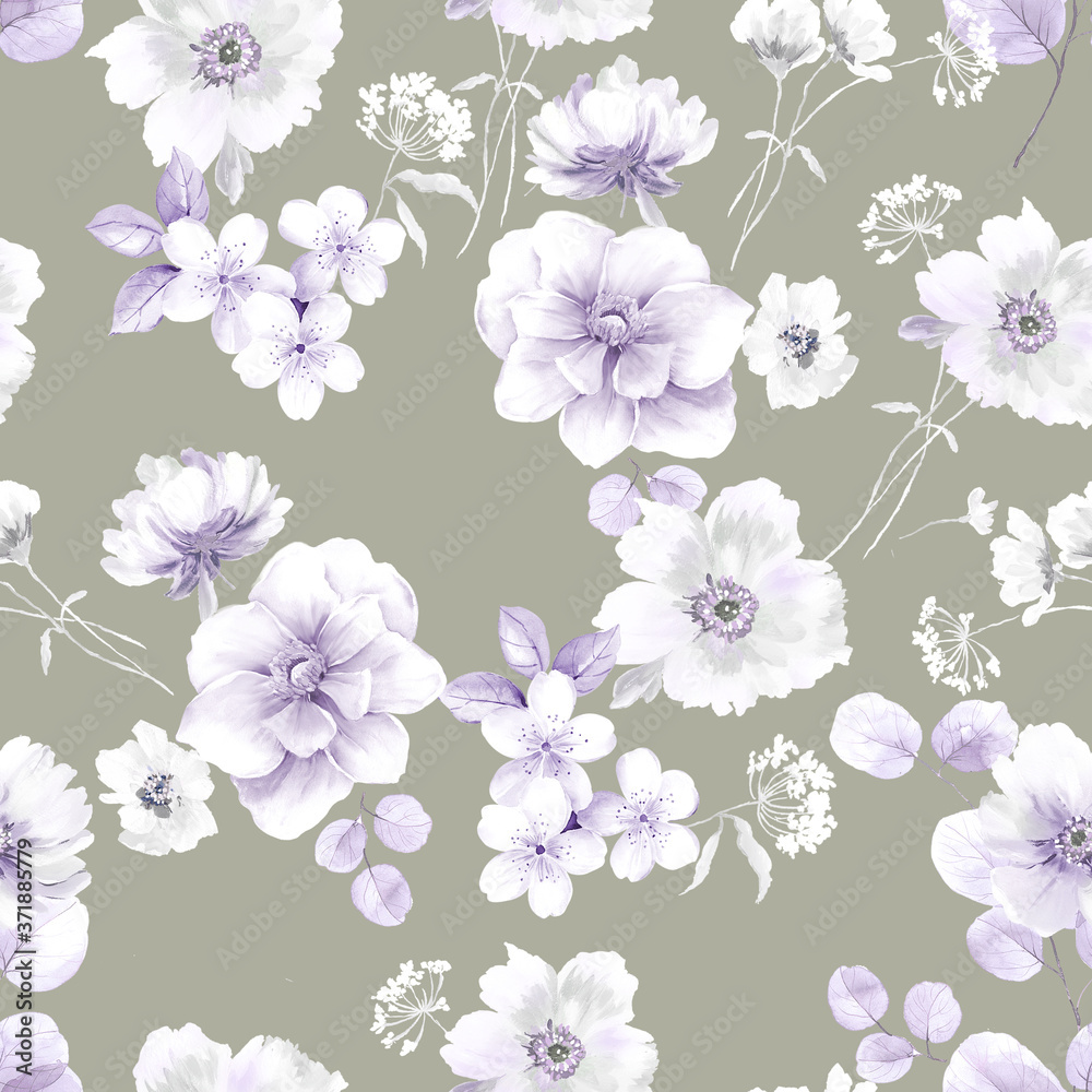 Watercolor flowers illustration Watercolor flowers illustration