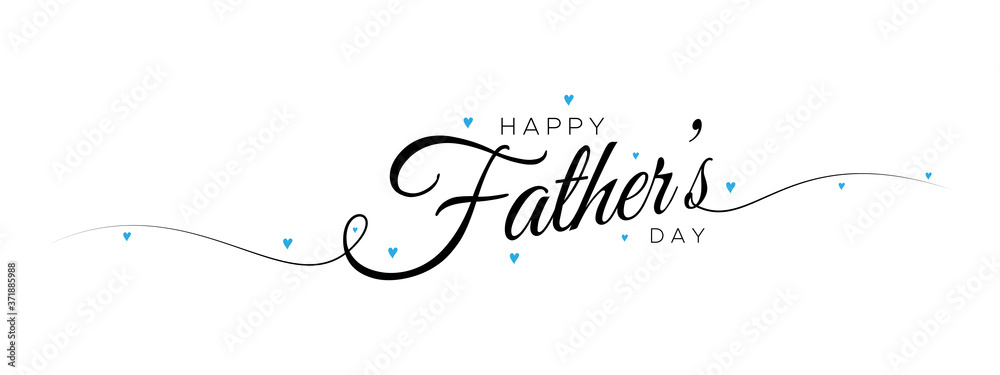 Obraz premium happu father's day typography banner with brush calligraphy