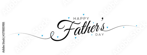 happu father's day typography banner with brush calligraphy