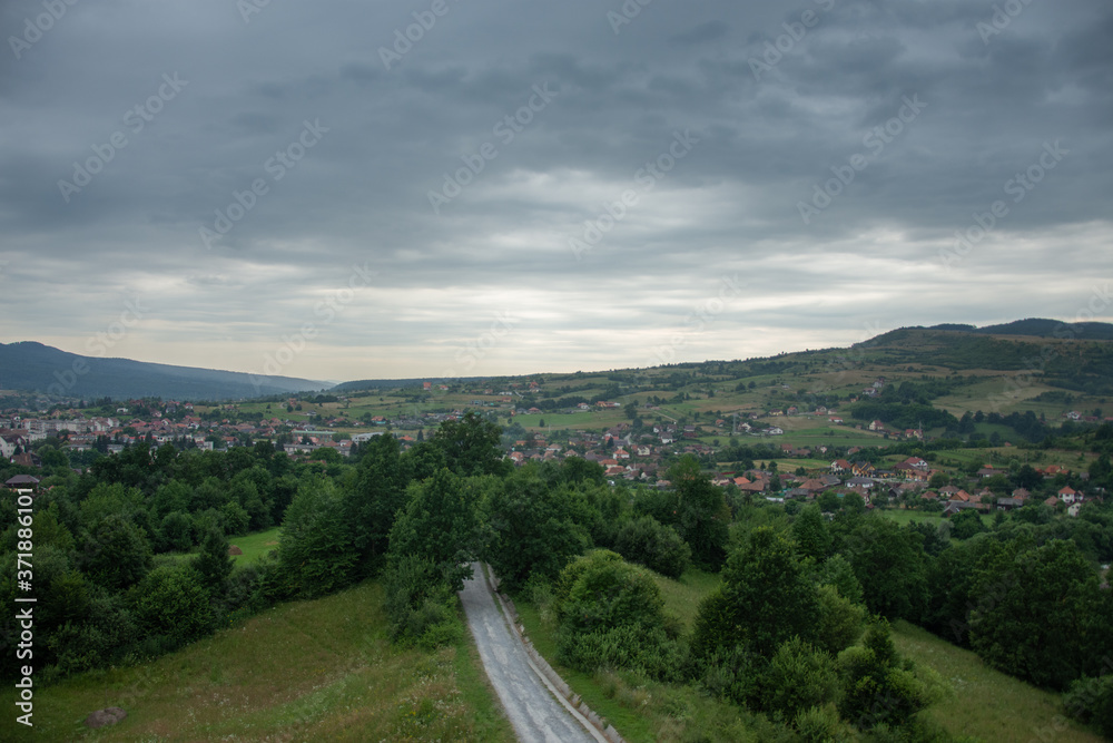 Sovata, Romania - 2020 Transylvania,Panoramic view from Belvedere tower Sovata, Romania - 2020 Transylvania,Panoramic view from Belvedere tower