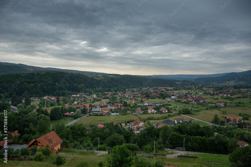 Obraz premium Sovata, Romania - 2020 Transylvania,Panoramic view from Belvedere tower