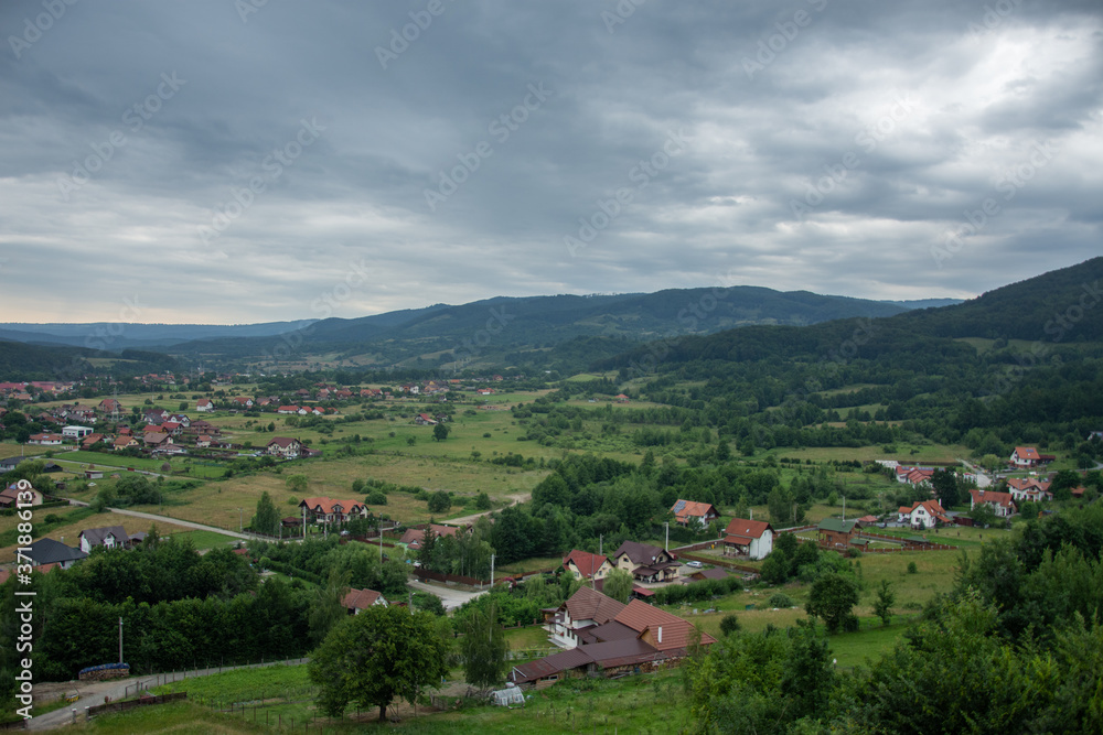 Sovata, Romania - 2020 Transylvania,Panoramic view from Belvedere tower Sovata, Romania - 2020 Transylvania,Panoramic view from Belvedere tower