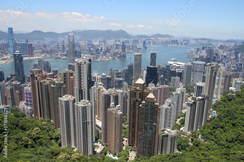 香港_ビクトリアピークの風景（パノラマ）
