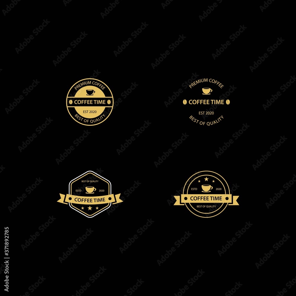 Naklejka premium Coffee vintage logo template