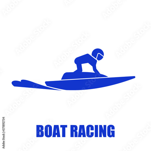 Boat Racing. Colored icon.