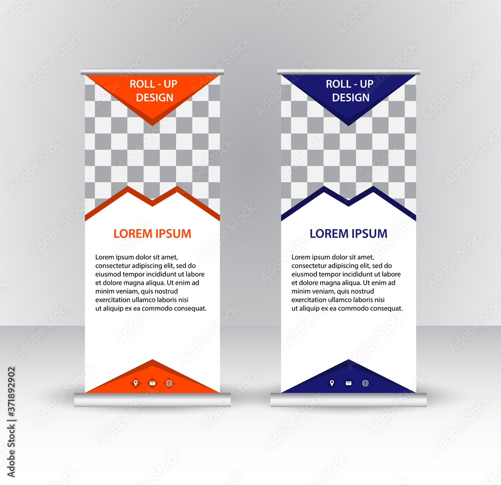 Vector design roll up Banner background or header templates. Vector design roll up Banner background or header templates.