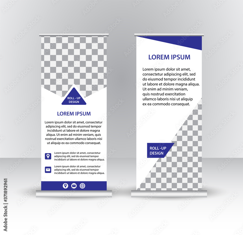 Vector design roll up Banner background or header templates. Vector design roll up Banner background or header templates.