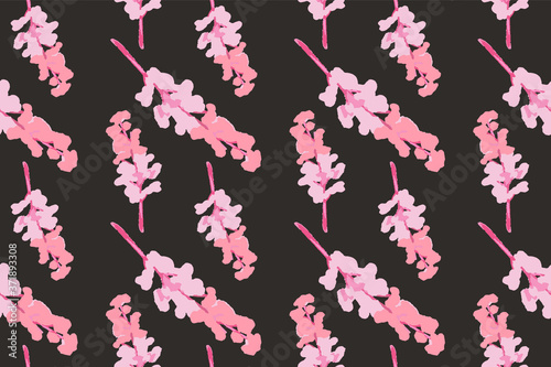 Plano de fundo vetorial abstrato com formas que evocam flores em tons de rosa claro e escuro, ou folhagem estilizada, trazendo uma sensação de delicadeza e harmonia ao design
