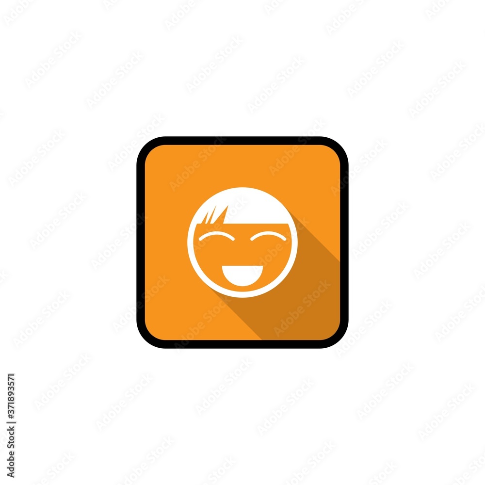 Obraz premium Emoticon icon flat