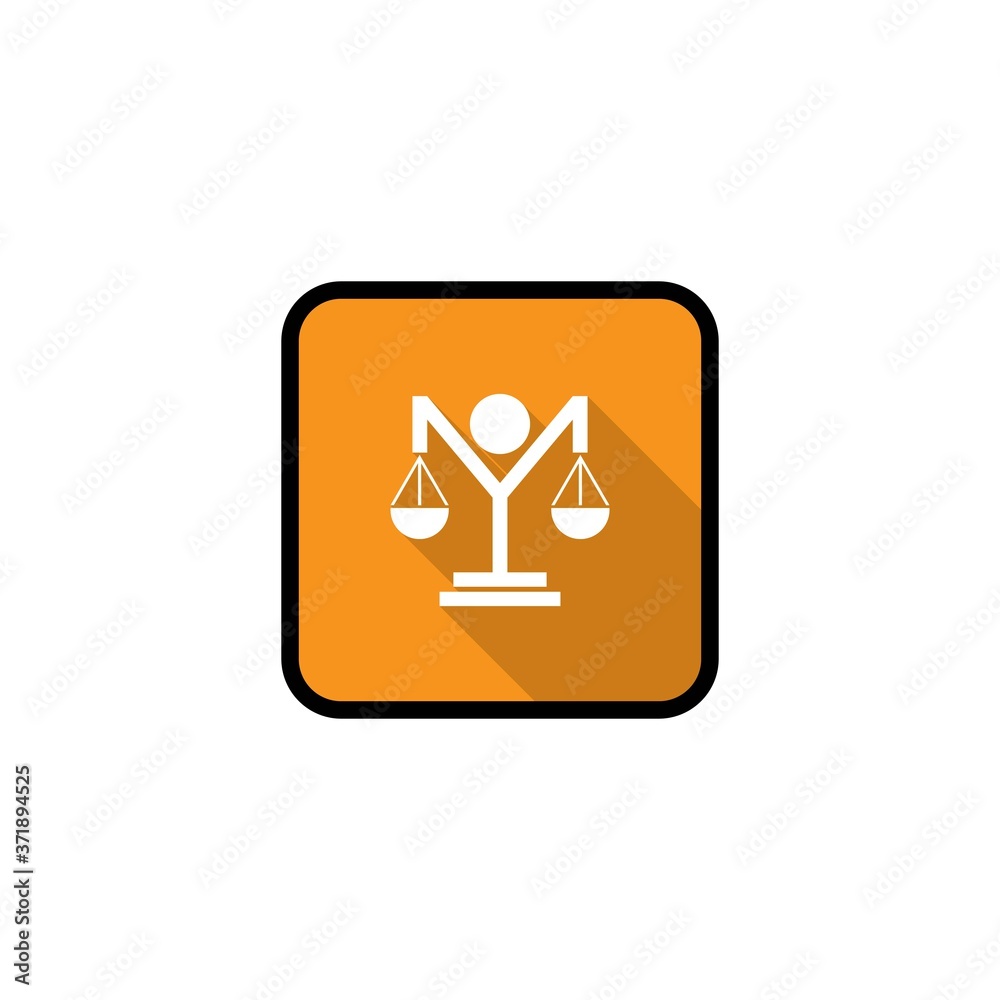 Law icon flat Law icon flat