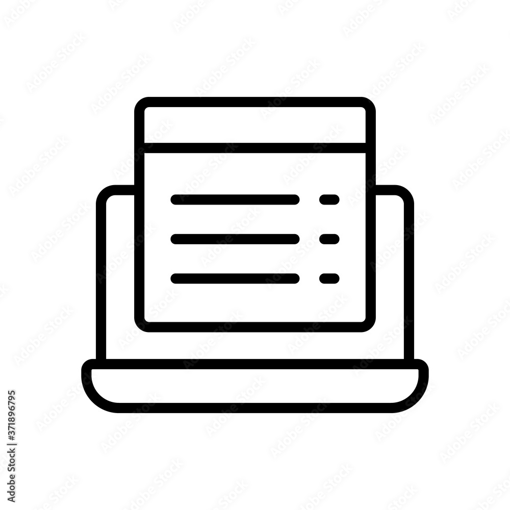 Alert laptop cyber attack icon. Simple line, outline vector elements of hacks icons for ui and ux, website or mobile application Alert laptop cyber attack icon. Simple line, outline vector elements of hacks icons for ui and ux, website or mobile application