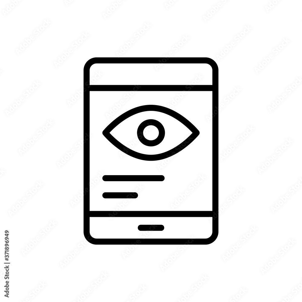 Spyware cyber attack icon. Simple line, outline vector elements of hacks icons for ui and ux, website or mobile application Spyware cyber attack icon. Simple line, outline vector elements of hacks icons for ui and ux, website or mobile application