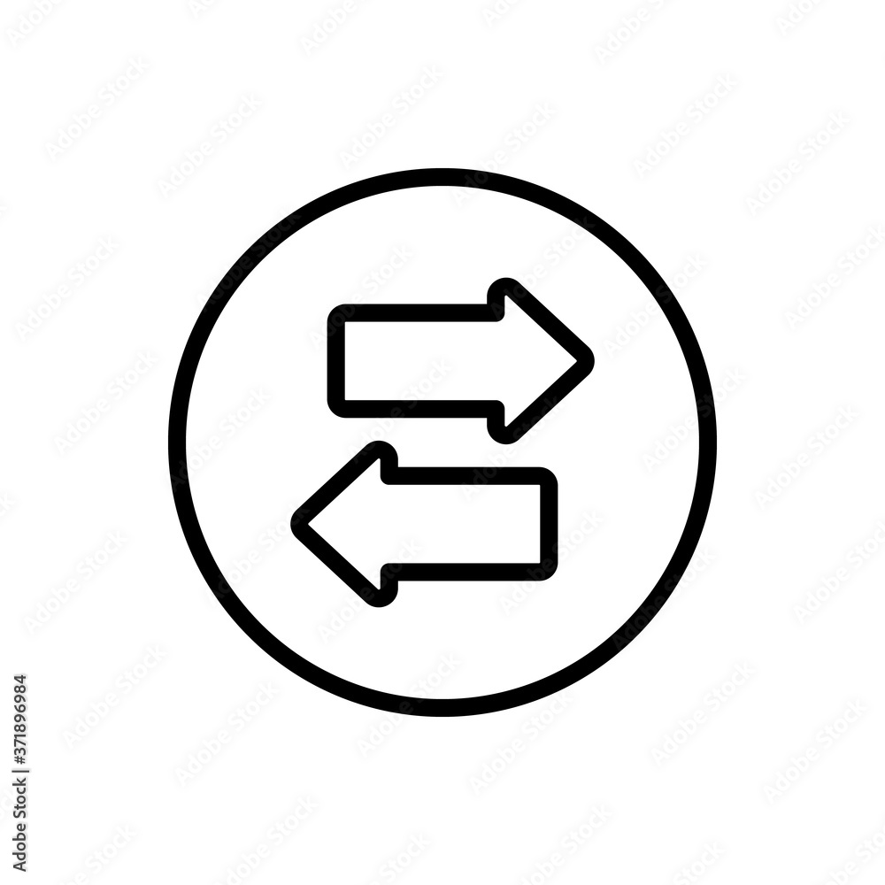 Arrow left and right icon. Simple line, outline vector elements of pointer icons for ui and ux, website or mobile application Arrow left and right icon. Simple line, outline vector elements of pointer icons for ui and ux, website or mobile application