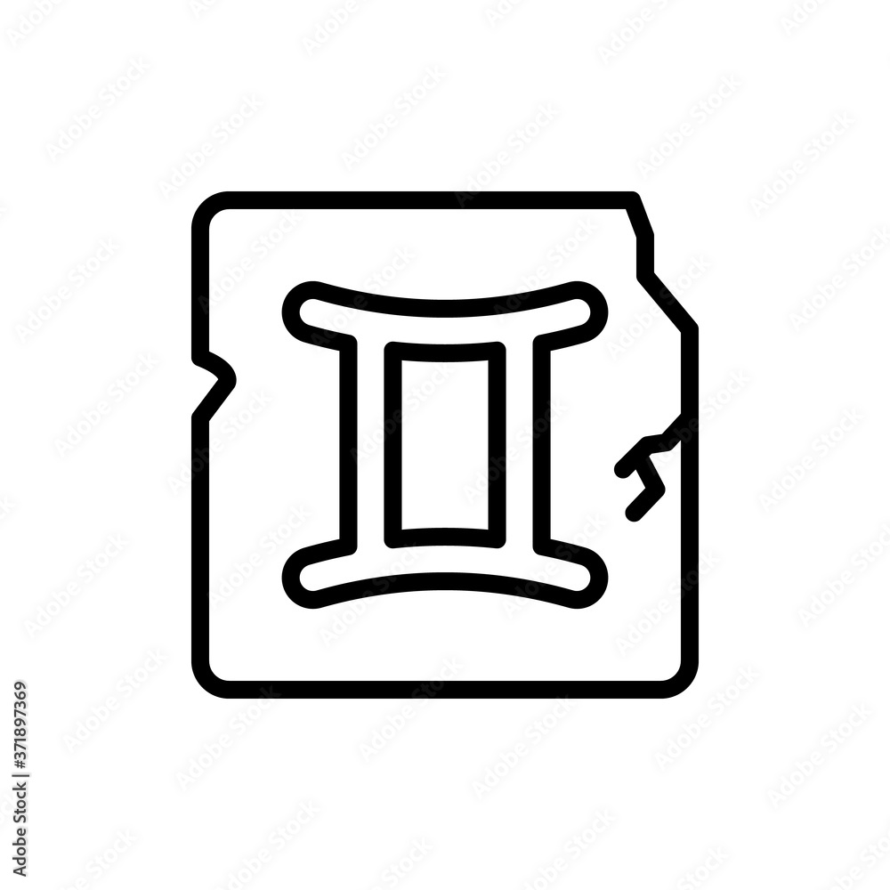 Zodiac Gemini icon. Simple line, outline vector elements of esoteric icons for ui and ux, website or mobile application Zodiac Gemini icon. Simple line, outline vector elements of esoteric icons for ui and ux, website or mobile application