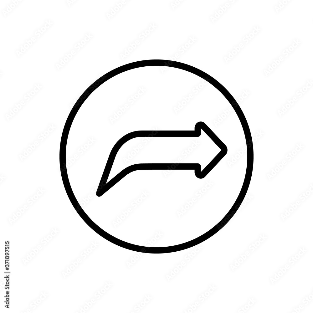 Arrow right icon. Simple line, outline vector elements of pointer icons for ui and ux, website or mobile application Arrow right icon. Simple line, outline vector elements of pointer icons for ui and ux, website or mobile application