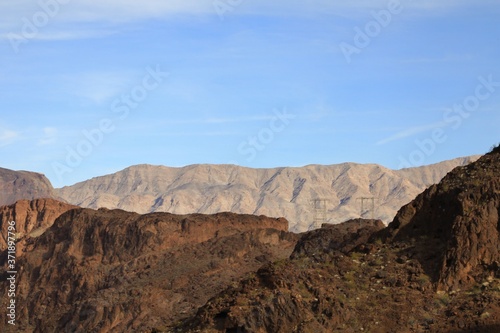 Mountains of rock in a arid climate