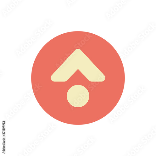Arrow up icon. Simple color vector elements of pointer icons for ui and ux, website or mobile application