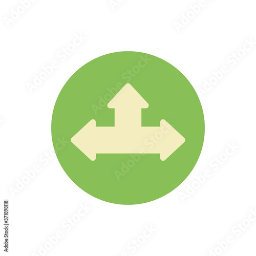 Arrow right, left and up icon. Simple color vector elements of pointer icons for ui and ux, website or mobile application