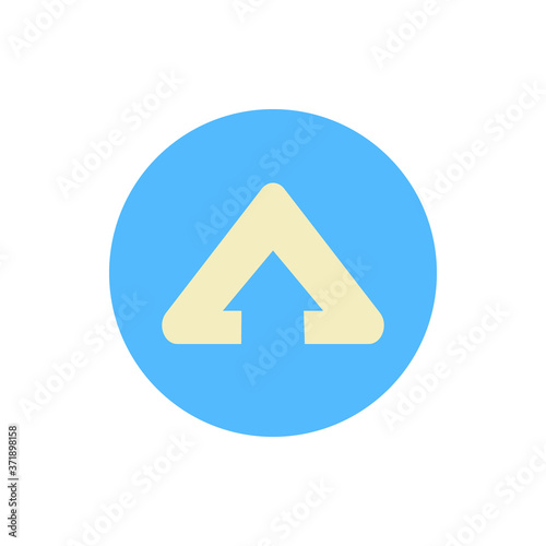 Arrow up icon. Simple color vector elements of pointer icons for ui and ux, website or mobile application