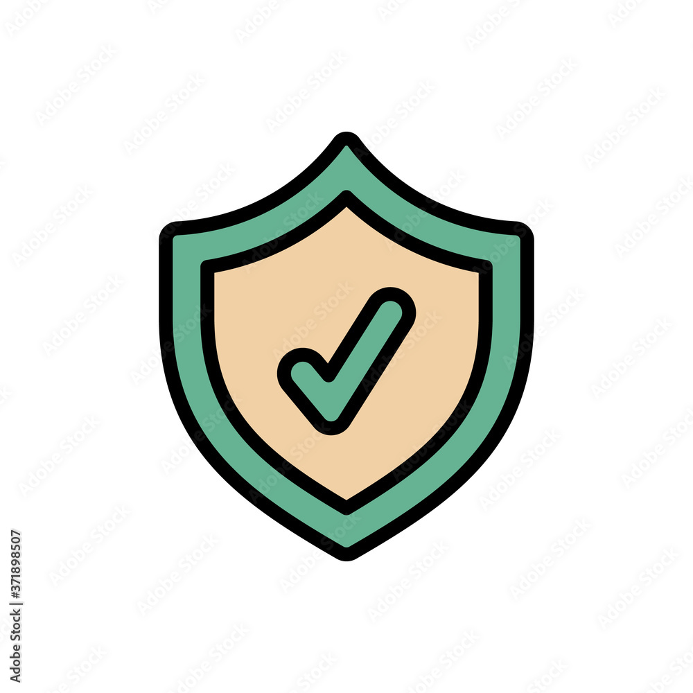 Shield antivirus protected icon. Simple color with outline vector elements of hacks icons for ui and ux, website or mobile application Shield antivirus protected icon. Simple color with outline vector elements of hacks icons for ui and ux, website or mobile application
