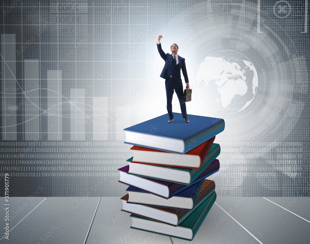 Businessman in executive education concept Businessman in executive education concept
