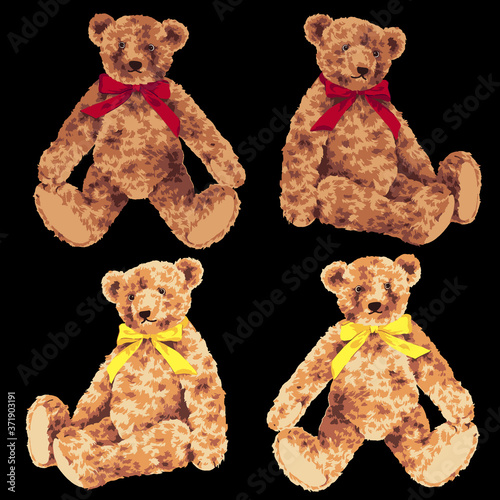 Vector illustration of a pretty bear doll,
I made the illustration of a pretty bear
