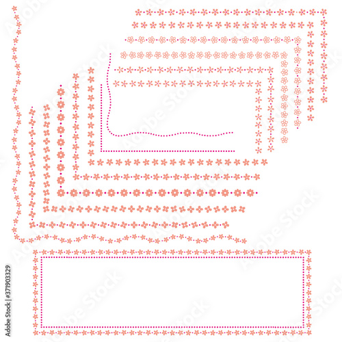 Collection of frame materials of a seamless flower,
It is uneven intentionally,
