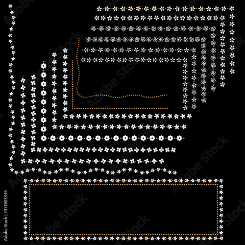 Collection of frame materials of a seamless flower,
It is uneven intentionally,

