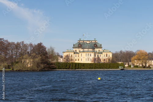 Drottningholm palace seeing from water, Drottningholm, Sweden. photo