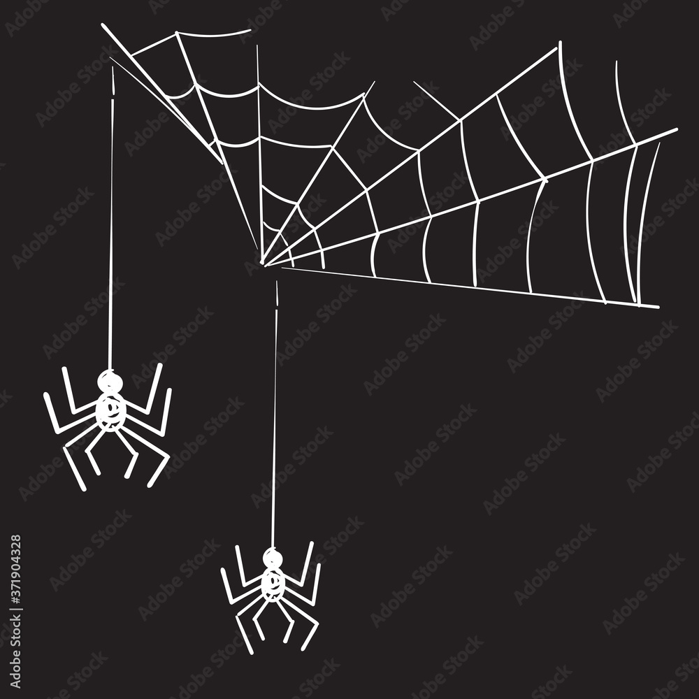 hand drawn doodle spider web illustration vector isolated background hand drawn doodle spider web illustration vector isolated background