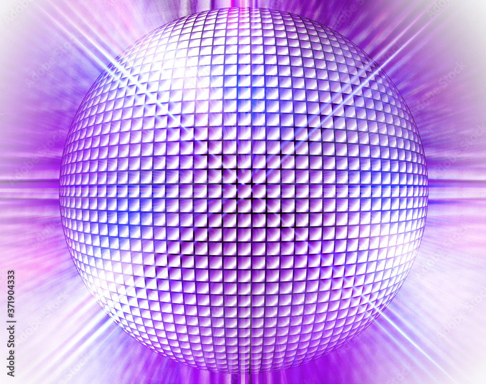 派手なキラキラに輝くミラーボール 3dイラスト Illustration Stock Adobe Stock