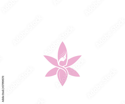Flower beauty icon logo design template