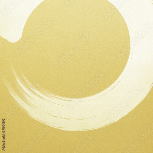 Japanese style background drawn with gold leaf and brush