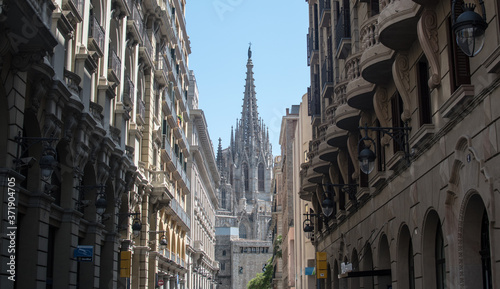 Gothic Quarter, church in Barcelona