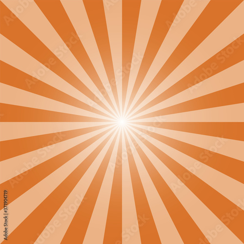 Orange sunburst background. Rectangular grunge background. Sandstone orange sunbeam backdrop design for various purposes.
